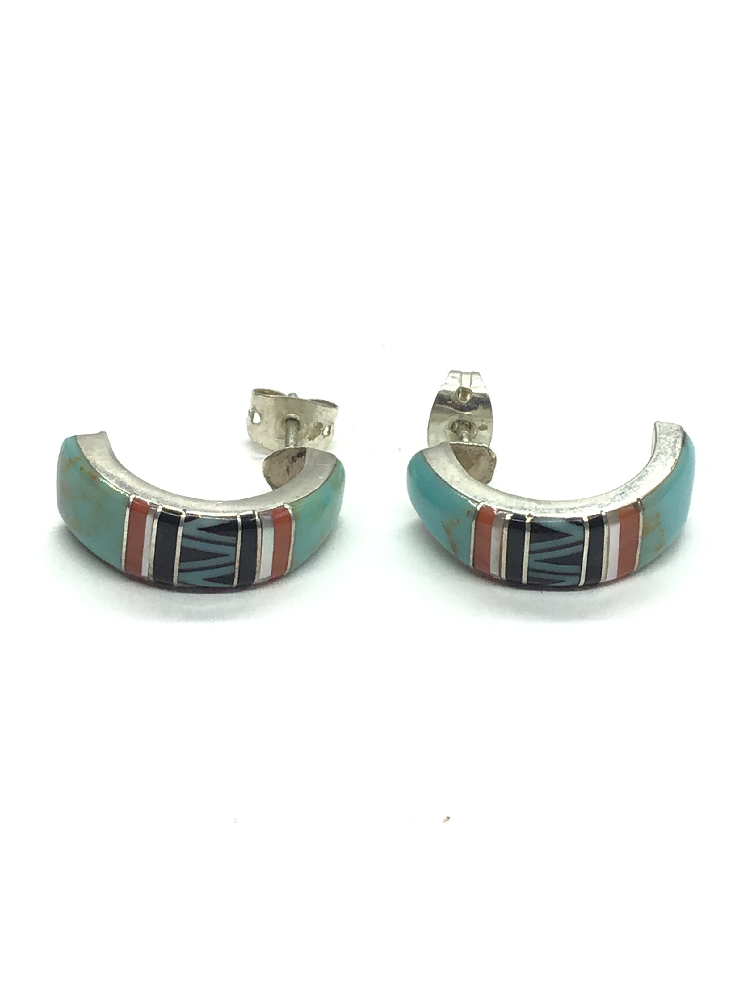 Zuni multi stone earrings