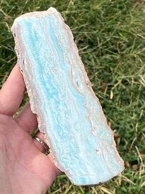 Calcite, Rock, Slab, Rough, Lapidary. Caribbean Calcite Slab 7oz