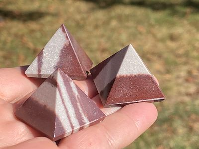 Pyramid, Shiva, Rock, Carving, Collectible, Decor. 3 Pyramids Shiva Lingam