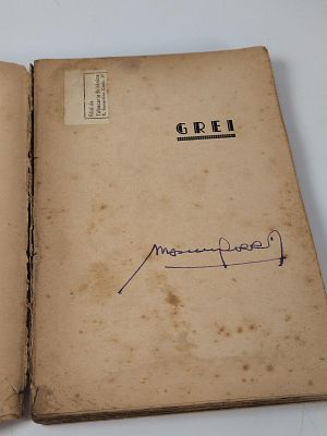 Manuel Ferreira; Grei. FERREIRA (Manuel) 
GREI: contos . Lisboa: ed. autor, 1944. 
176 pp.; 190 mm.