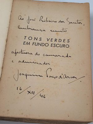 Joaquim Pa&ccedil;o D'Arcos; Tons verdes em fundo escuro. ARCOS (Joaquim Pa&ccedil;o de) TONS Verdes em Fundo 
