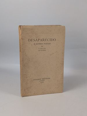 QUEIROZ (Carlos). DESAPARECIDO e Outros Poemas. Lisboa. 1950. QUEIROZ (Carlos) DESAPARECIDO e 