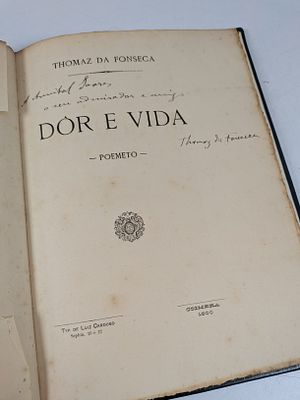 FONSECA (Tom&aacute;s da). D&Ograve;R E VIDA: Poemeto. Coimbra. 1900. FONSECA (Tom&aacute;s da) D&Ograve;R E VIDA: Poemeto 