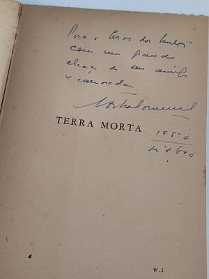 SOROMENHO (Castro). TERRA Morta: romance. Rio de Janeiro. 1949. SOROMENHO (Castro) TERRA Morta: 