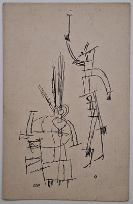 Пауль Клее. Волшебник: Открытое письмо. – Берлин: Der Sturm, б.г., размер 13,6х8,7 см. Незначите 