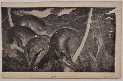 Франц Марк. Голубая лошадь: Открытое письмо. – Берлин: Der Sturm, б.г., размер 13,6х8,9 см. Незн 