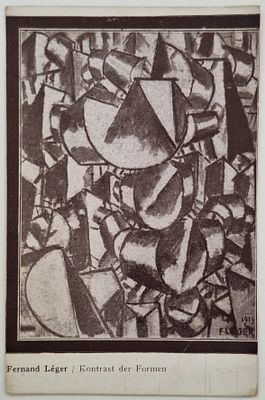 Фернан Леже. Контраст форм: Открытое письмо. – Берлин: Der Sturm, б.г., размер 13,5х8,7 см. Незн 