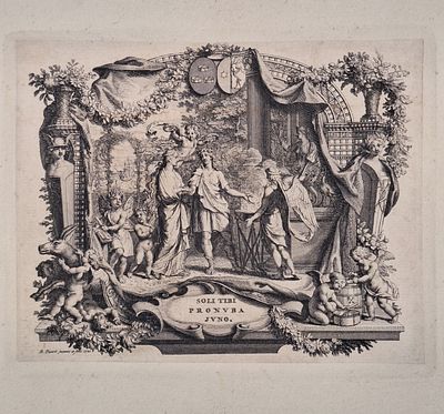 Бернард Пикар. Soli Tibi Pronuba Juno. – [1721], изображение, сдублированное на бумагу верже с 