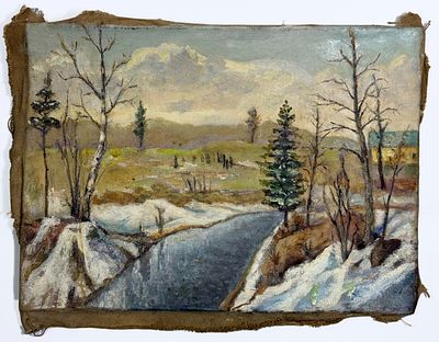 Н.Х. Весна идёт. Кон. XIX – нач. XX г. Без подписи. Холст, масло. Размер: 48,2х36,5 см. Холст 