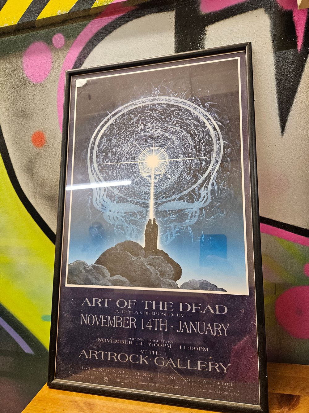 Lot 169 – A Framed Art of the Dead Exhibition Poster Featuring Wonder by Alex Grey, 1996