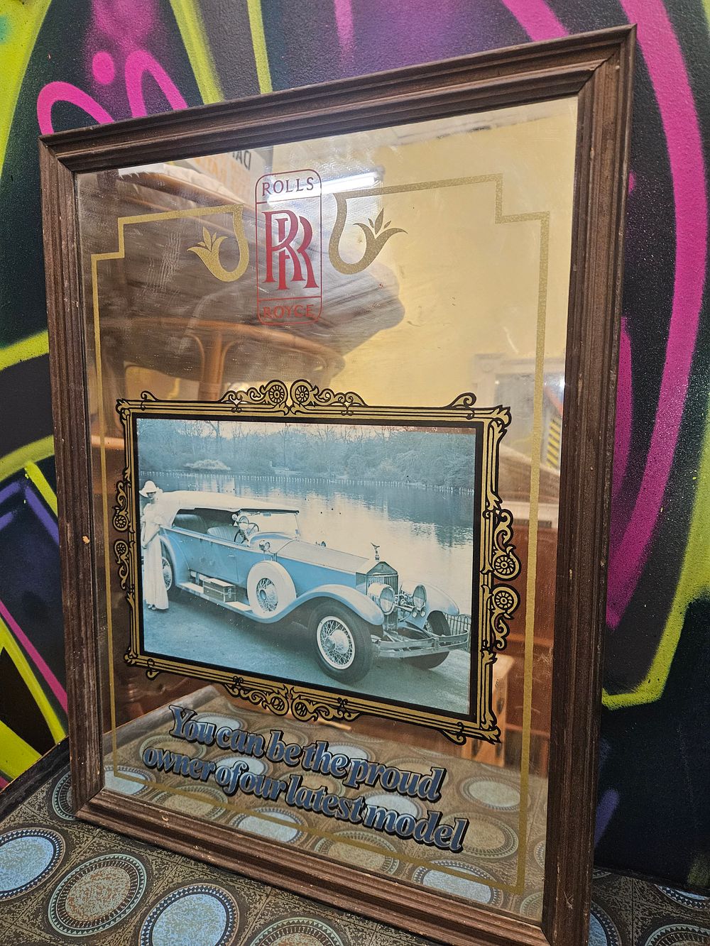 Lot 174 – A Vintage Rolls-Royce Advertising Pub Mirror