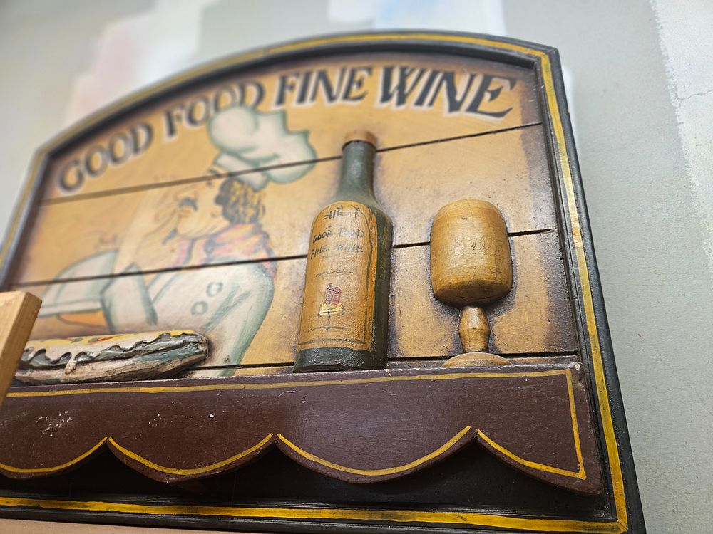Lot 180 – A 3D Painted Wooden Restaurant Sign