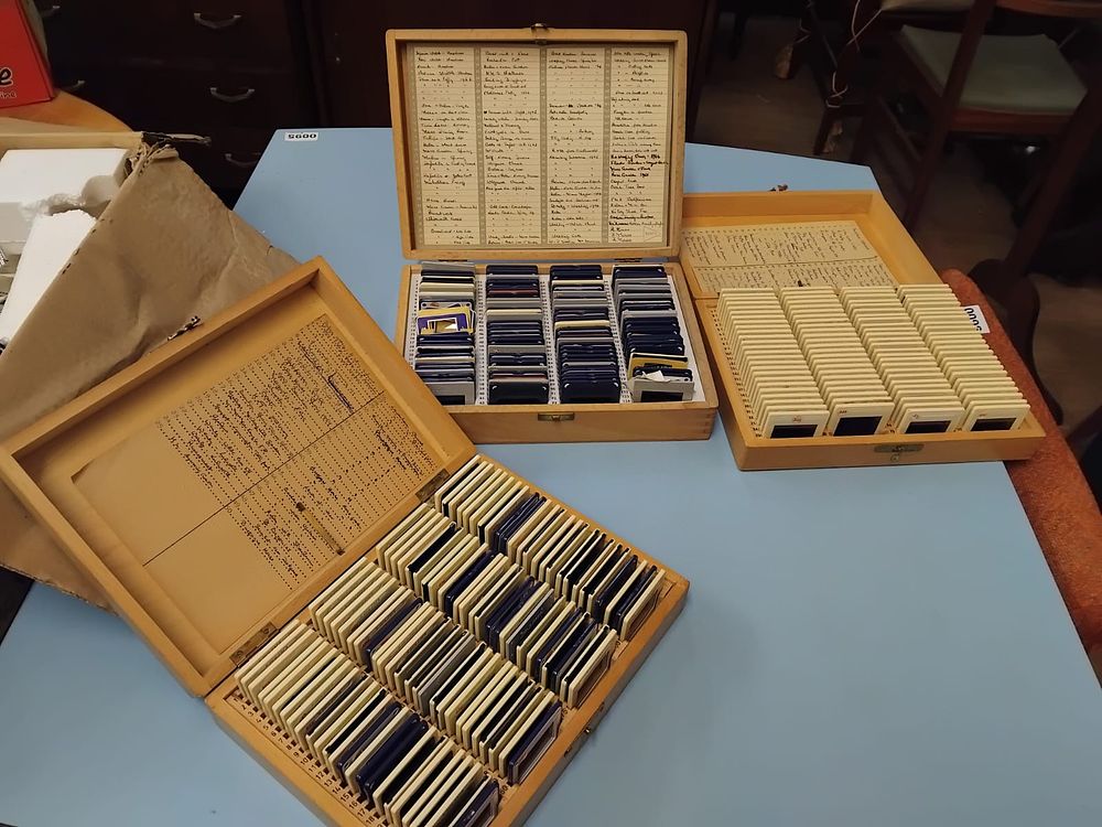 Lot 320 – A Trio of Wooden Cases Containing 35mm Colour Transparency Slides Circa 1963-1966