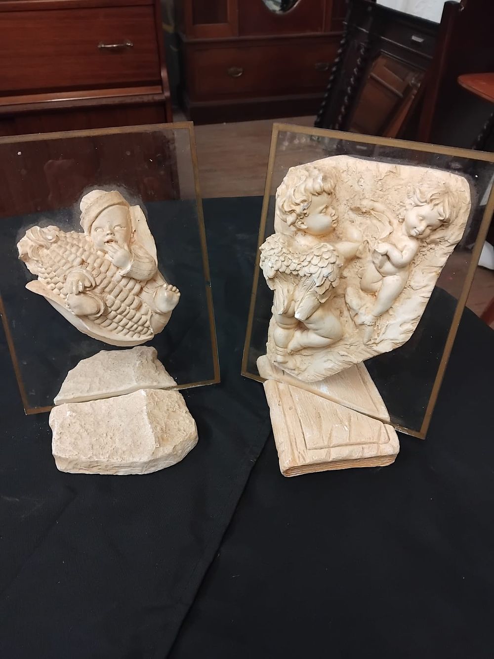 Lot 374 – A Pair of Contemporary High-Relief Composite Sculptures