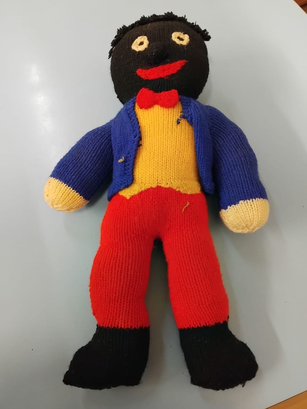 Lot 379 – A Vintage Hand-Knitted Golly Soft Toy