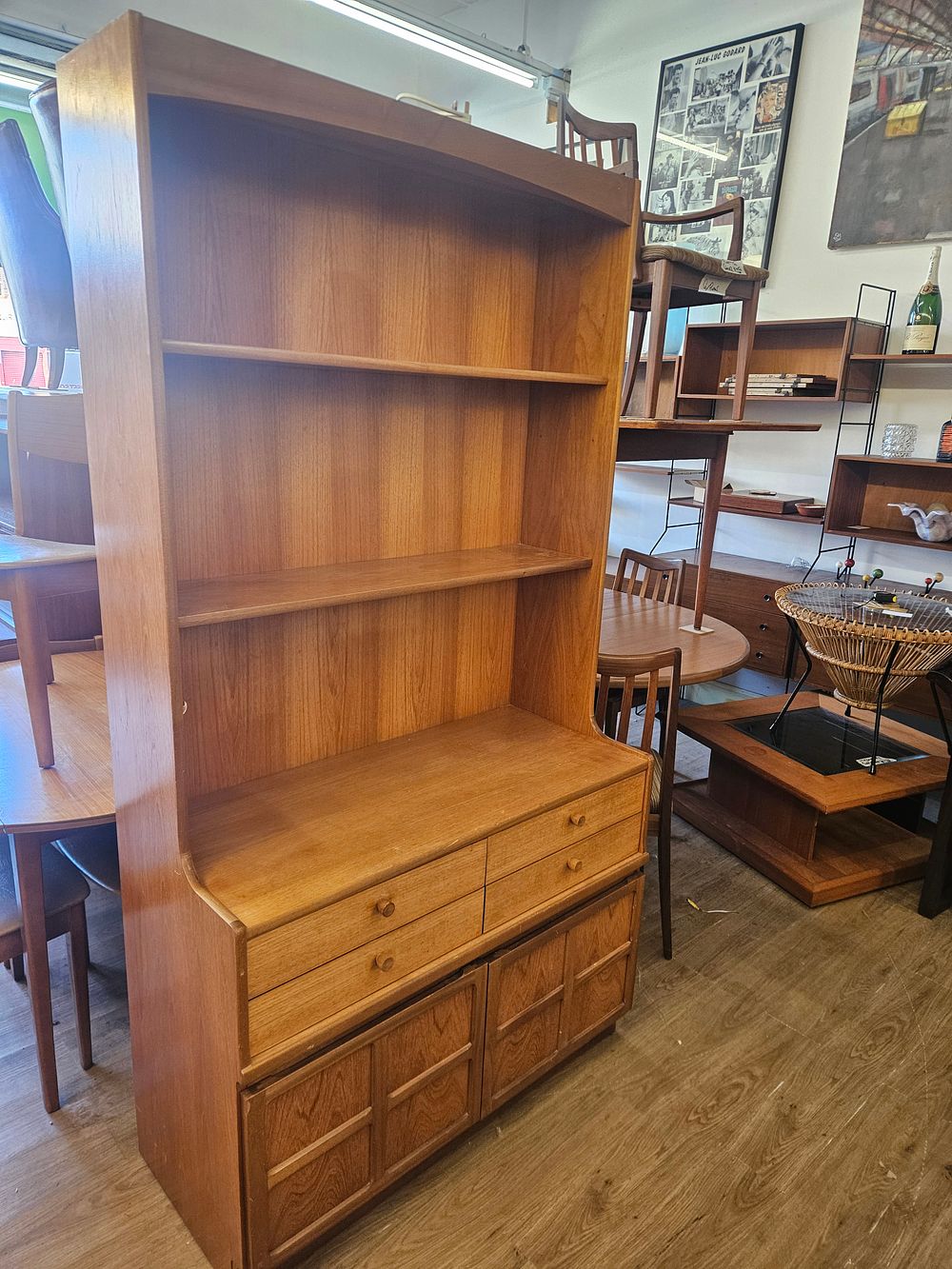 Lot 158 – A Nathan Furniture mid-century teak wall unit