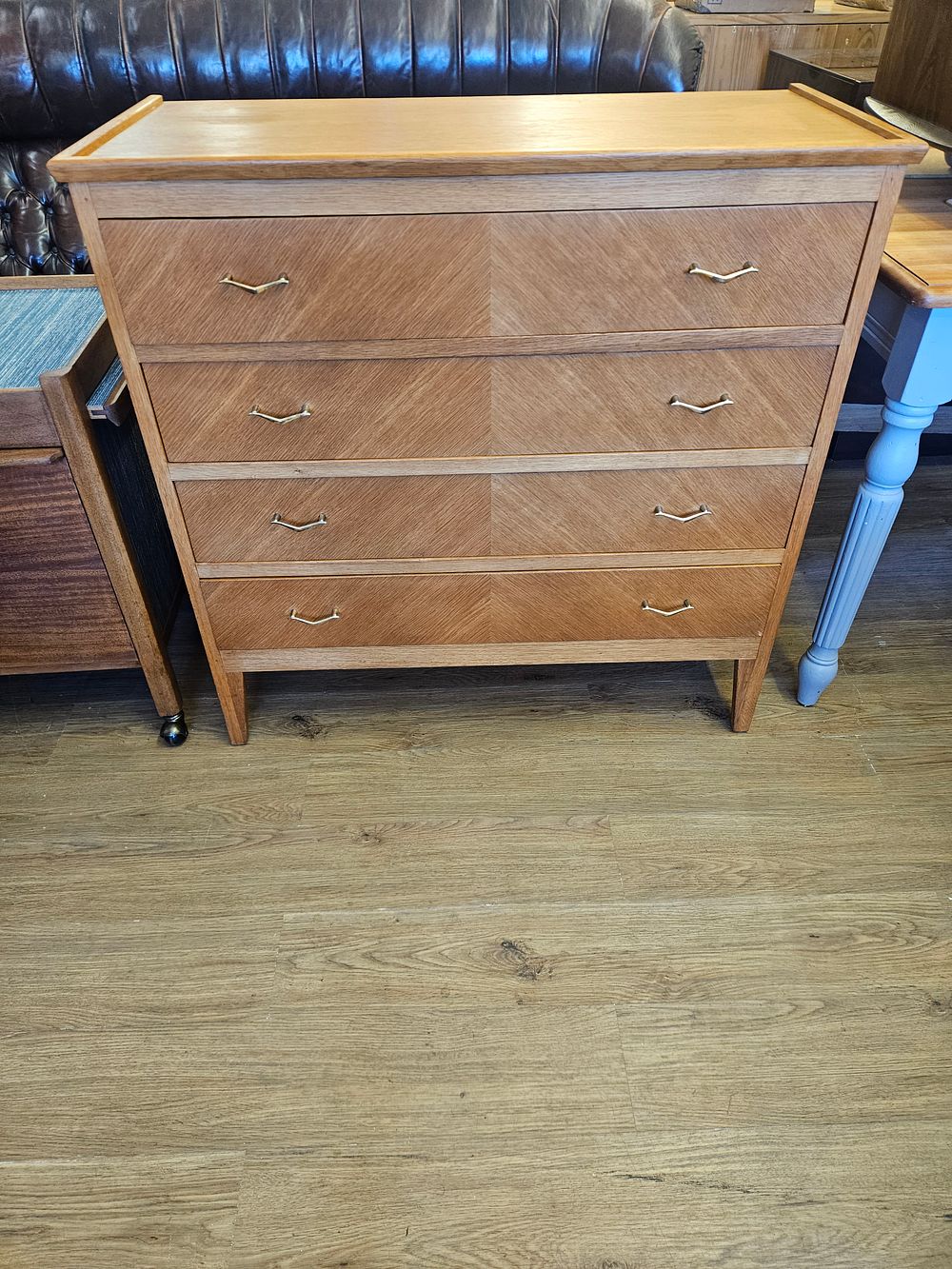 Lot 159 – Mid-Century Modern Teak Veneered Chest of drawers