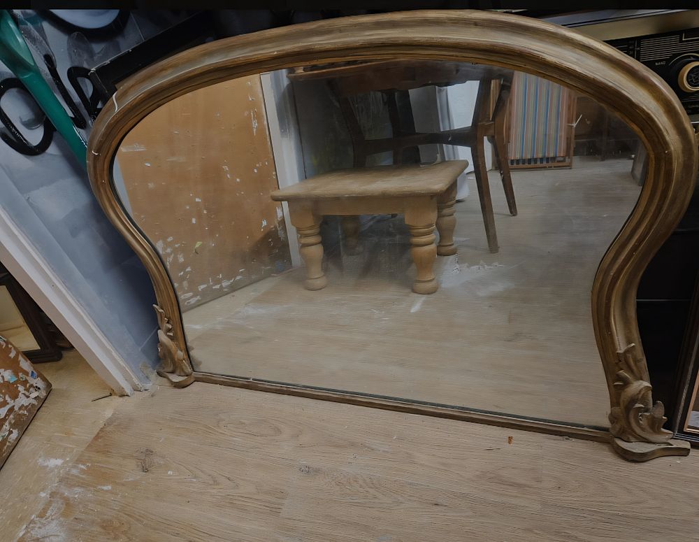 Lot 212 – Late 19th Century Arched Gilt Overmantel Mirror