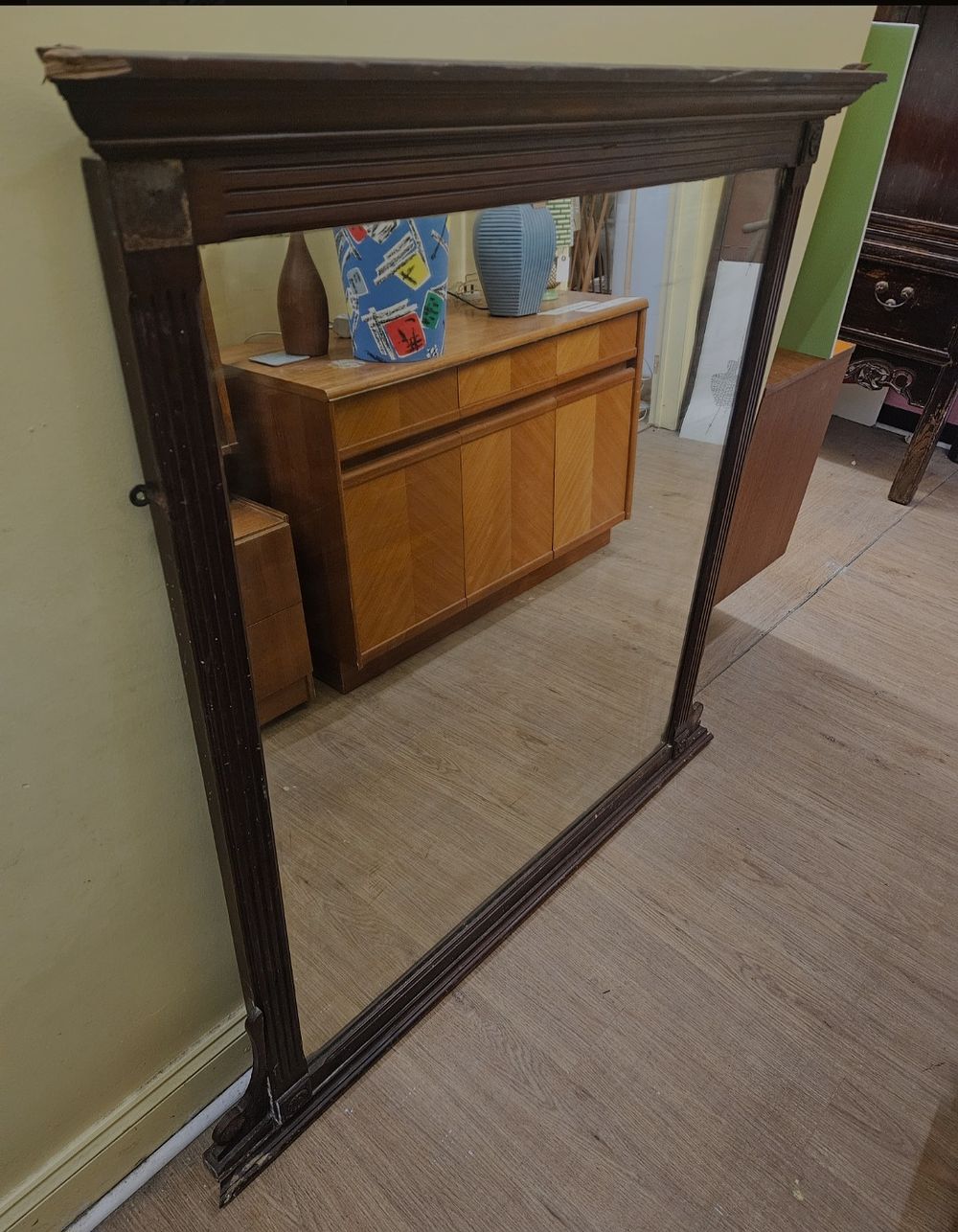 Lot 219 – A Large Victorian Mahogany Regency Style Overmantel Mirror