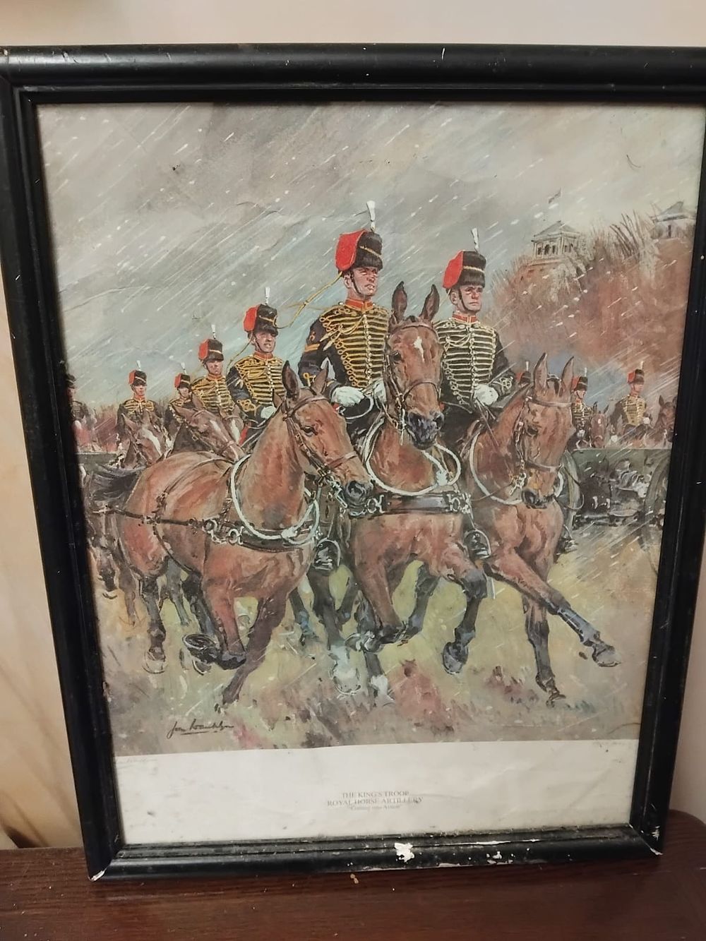 Lot 226 – John Hamilton, ‘The King’s Troop, Royal Horse Artillery, Coming into Action’ (Signed)