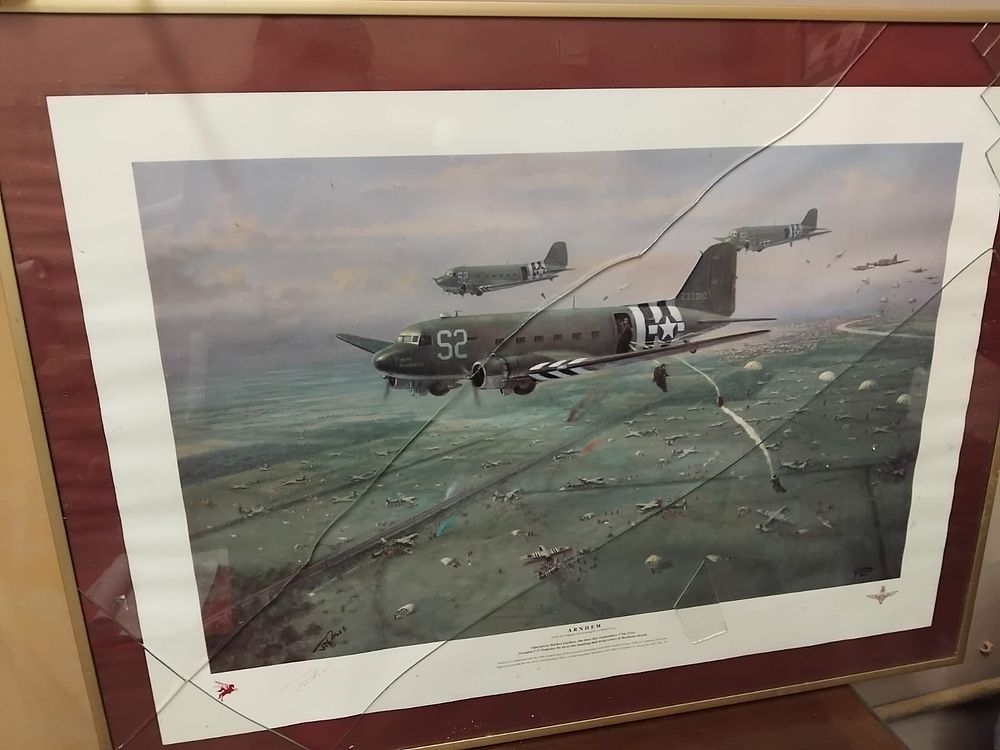 Lot 231 – Geoffrey E. Lea, Arnhem, Commemorative Lithographic Print Signed by Major General John Frost