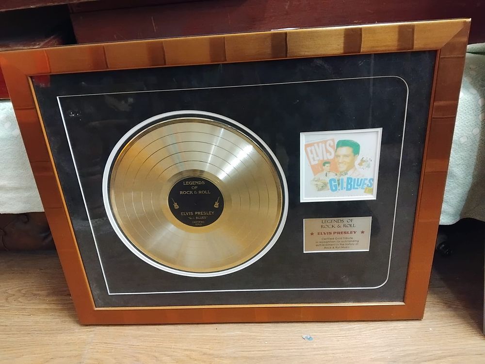 Lot 255 – Elvis Presley G.I. Blues Limited Edition Commemorative Gold Record Tribute Display by Legends Memorabilia Inc.