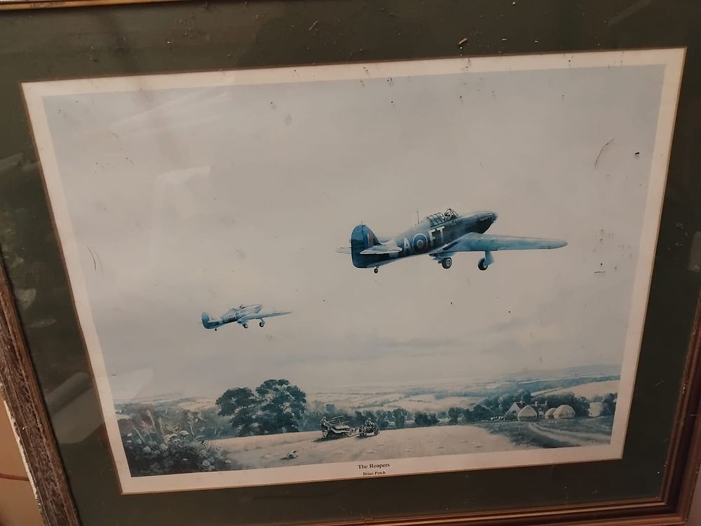 Lot 259 – Brian Petch, The Reapers, Offset Lithograph Print of Boulton Paul Defiant Aircraft