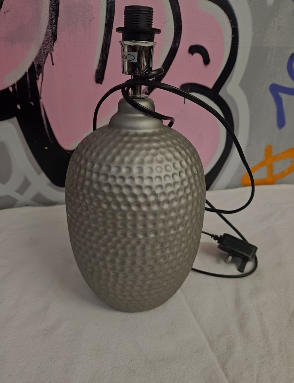 Lot 263 – A Contemporary Ovoid Table Lamp Base with Dimpled Texture
