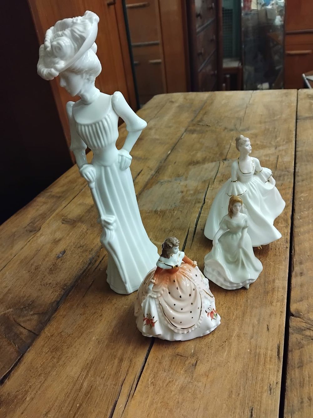 Lot 290 – A Collection of English Bone China Lady Figurines by Spode, Coalport, and Wade