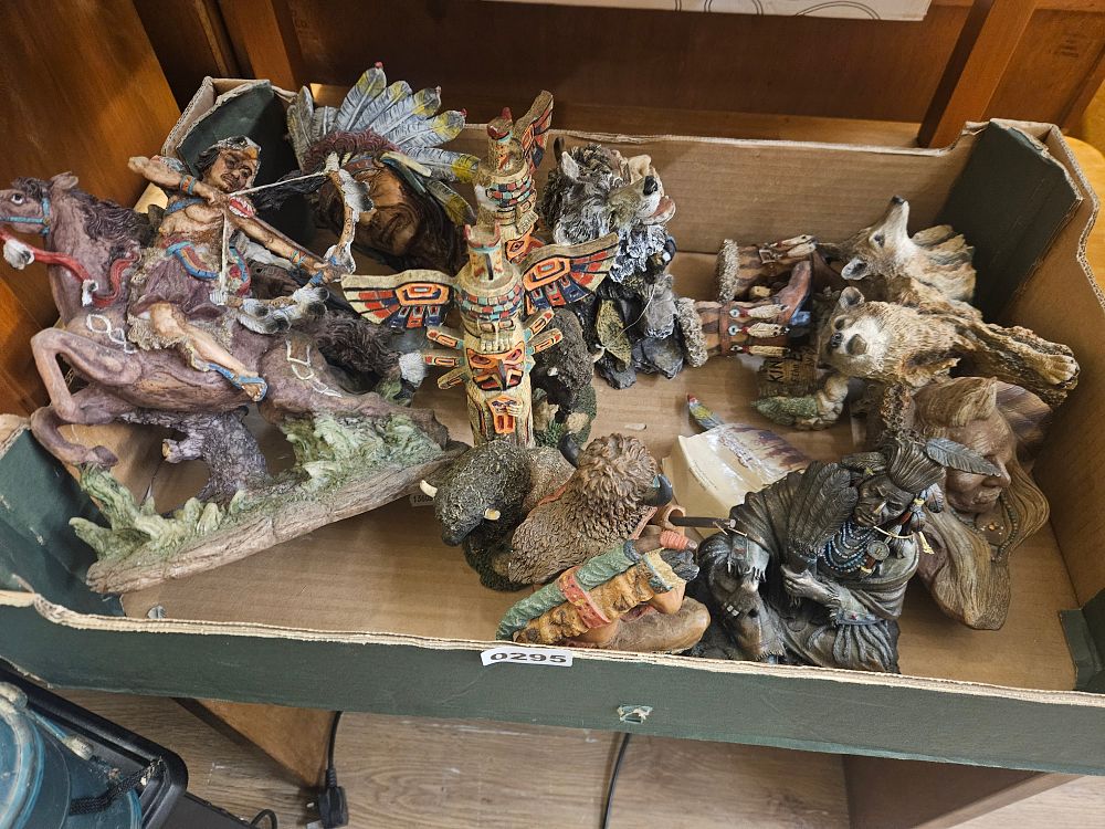 Lot 295 – A Collection of Eleven Country Artists Kingdom of the Eagle Resin Figurines and Display Plaque