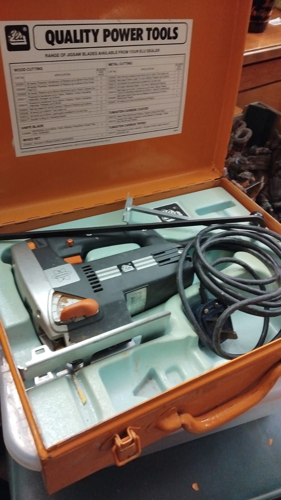 Lot 296a – Elu Professional Corded Electric Jigsaw in Original Metal Case