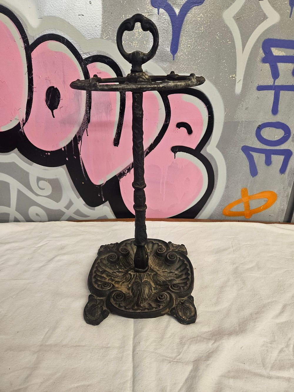 Lot 308 – A Victorian style cast iron millinery stand