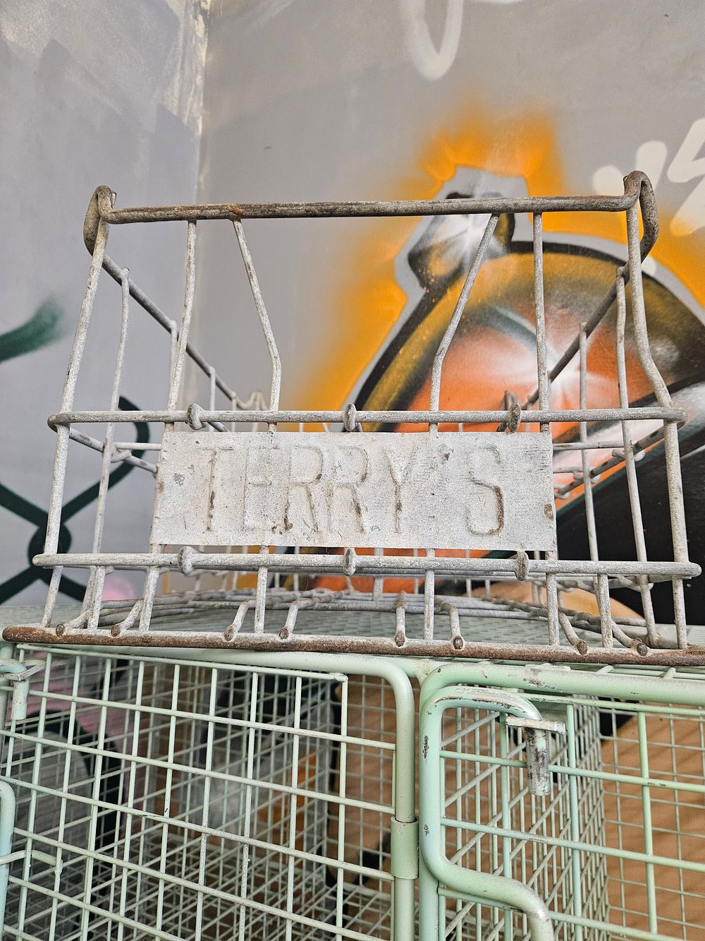 Lot 338 – A Terry’s of York Vintage Galvanised Steel Wire Bottle Crate