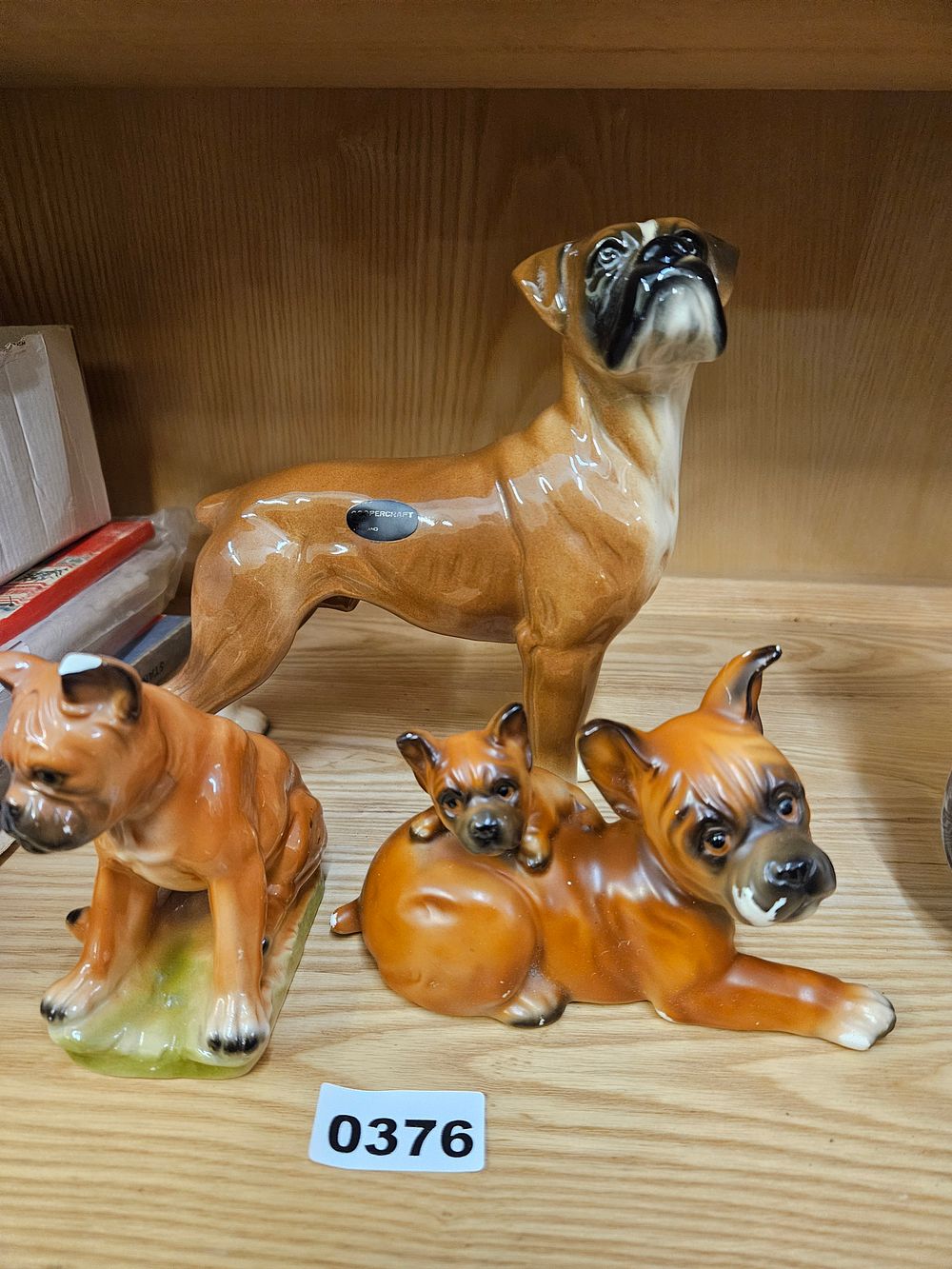 Lot 376 – A Trio of Coopercraft Ceramic Boxer Dog Figurines