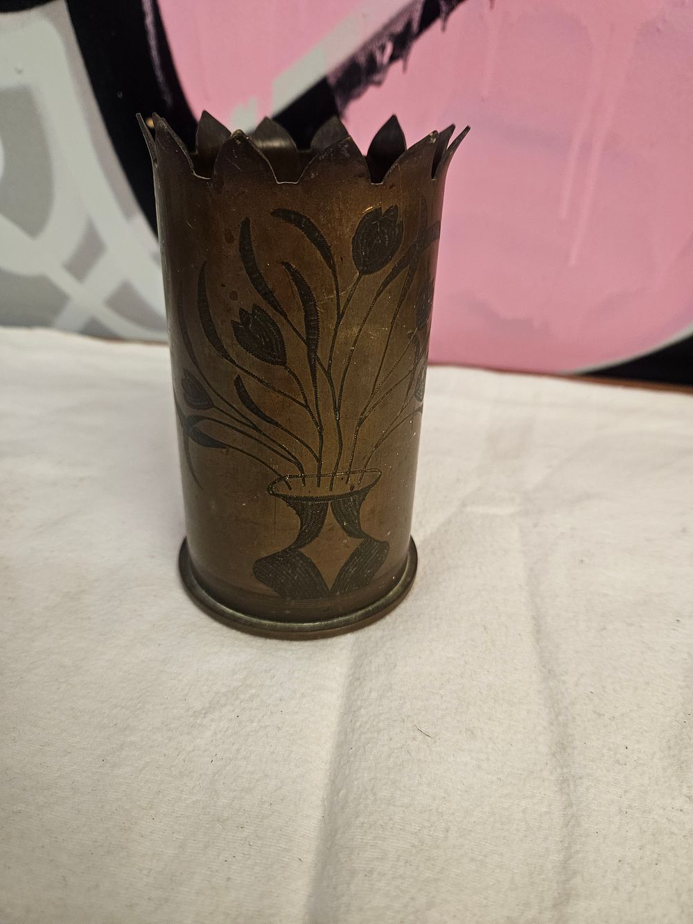 Lot 383 – First World War Era Trench Art Brass Artillery Shell Vase
