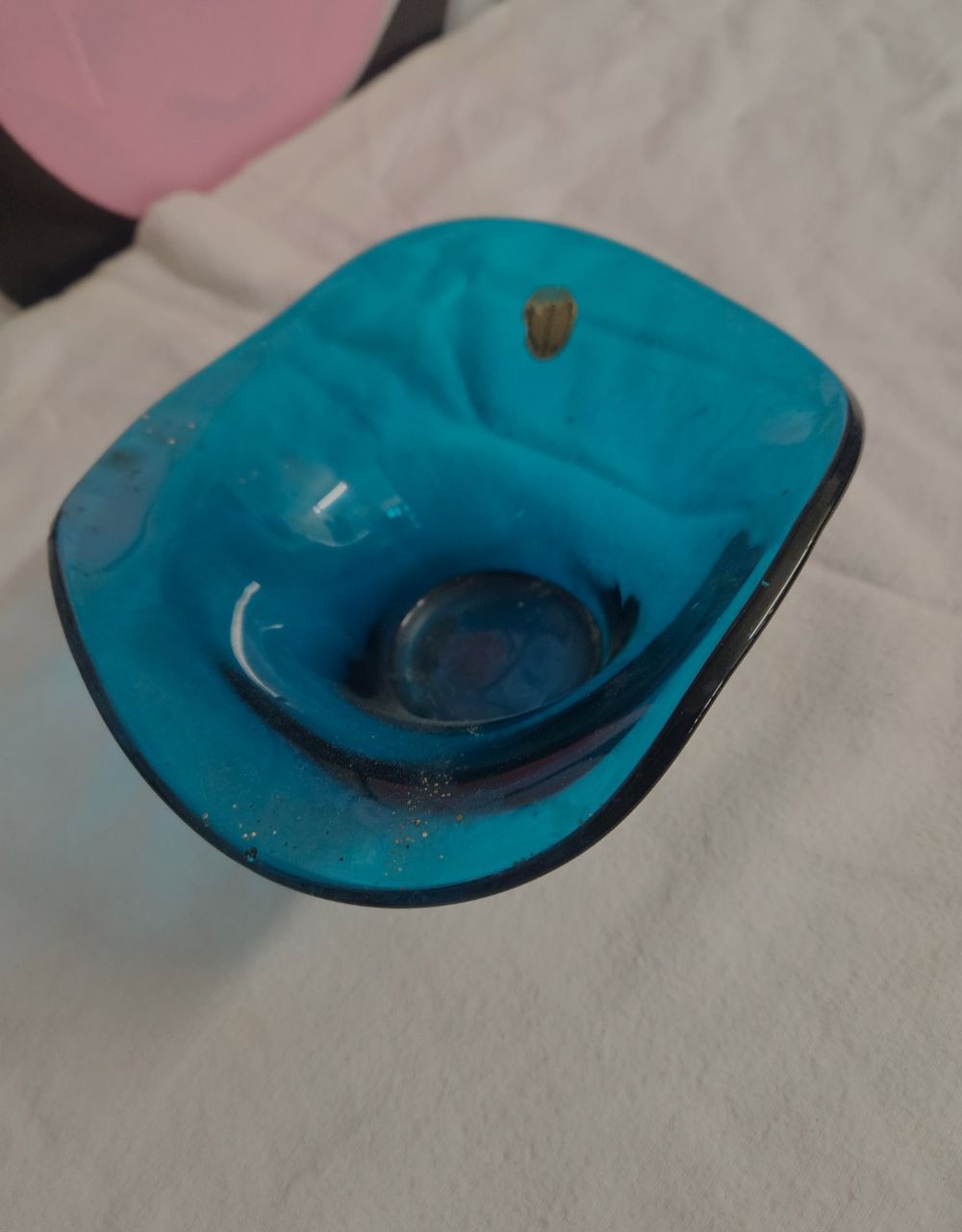 Lot 404 – Mid-Century Modern Murano Style Teal Art Glass Bowl