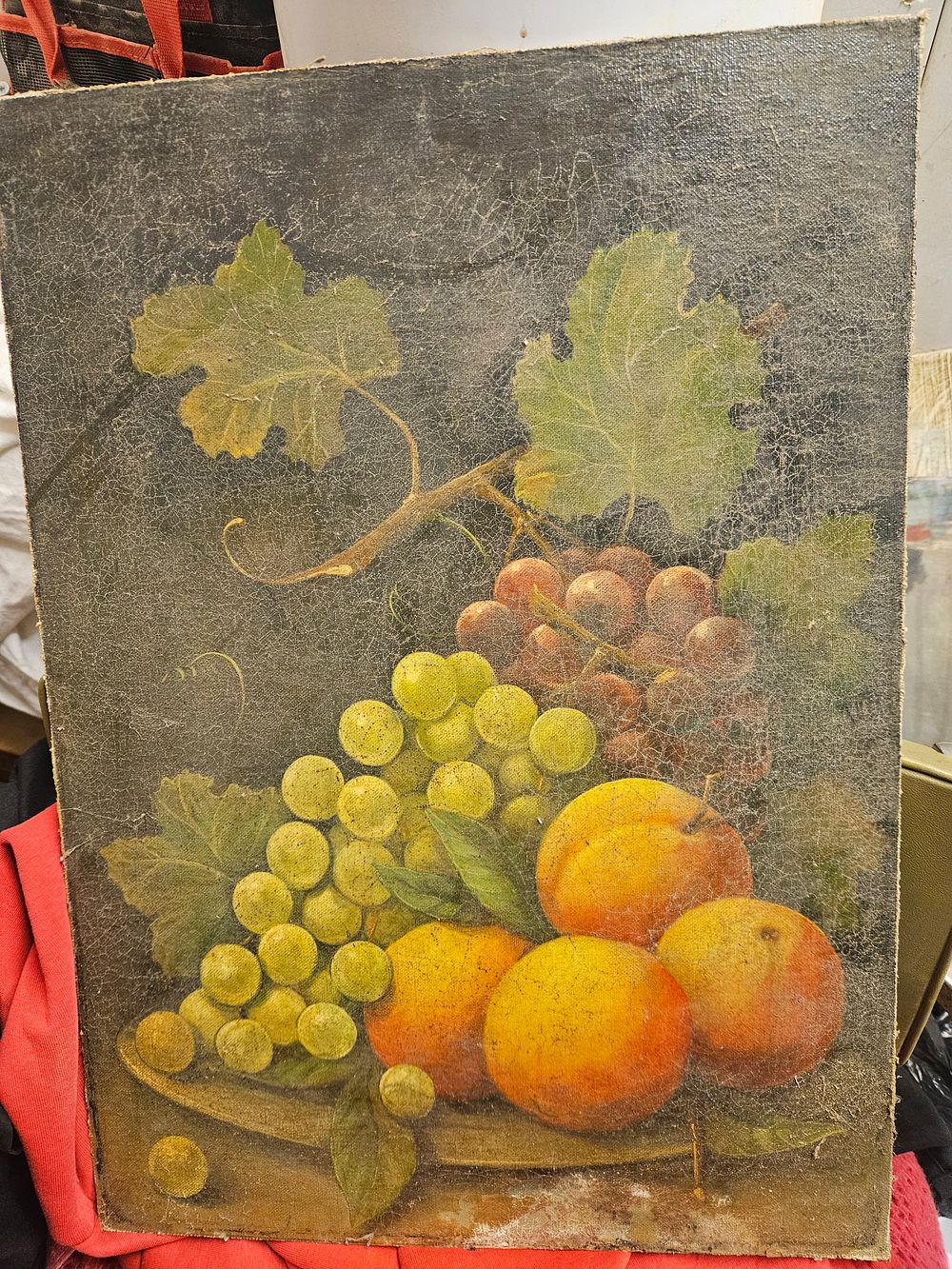 Lot 174 – British School, 19th Century, Still Life of Grapes and Peaches, Oil on Canvas