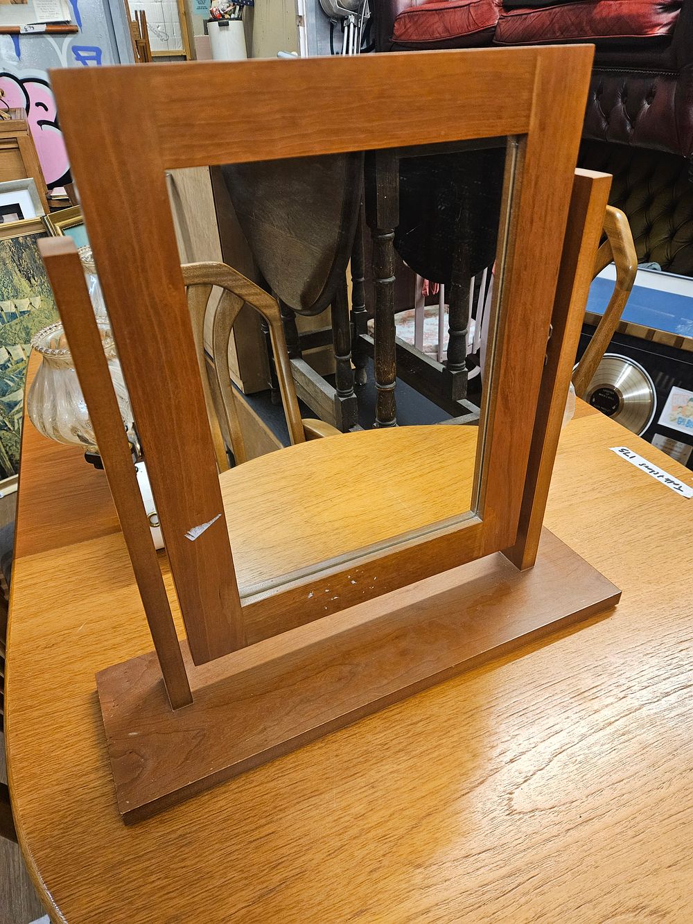 Lot 190 – A Mid-Century Modern Style Solid Oak Swing Dressing Table Mirror