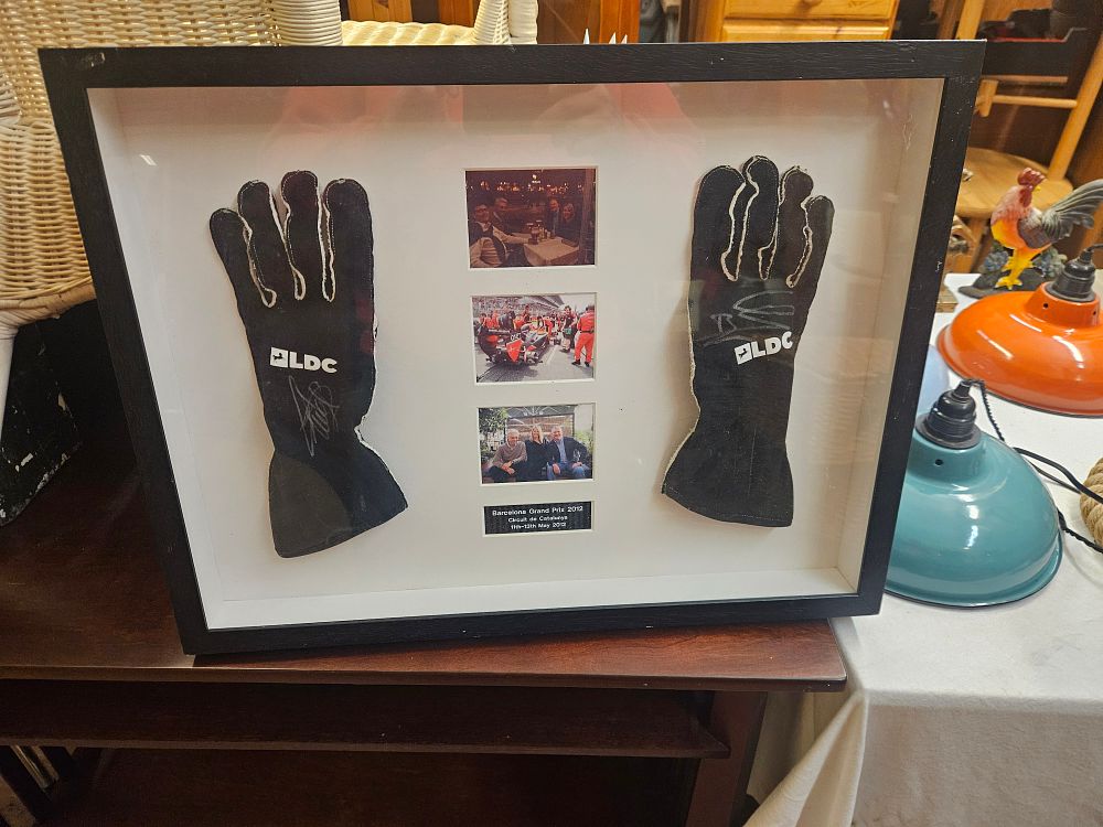 Lot 202 – A Pair of Signed Marussia F1 Team Racing Gloves, Barcelona Grand Prix 2012