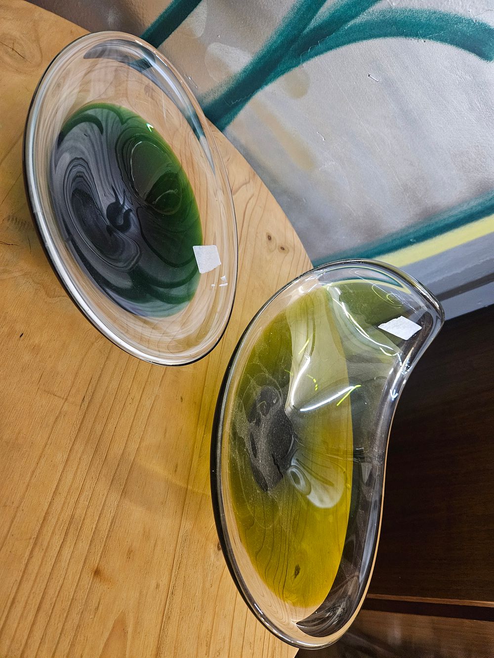 Lot 220 – Two Mid-Century Modern Art Glass Bowls in the Style of Hadeland or Flygsfors