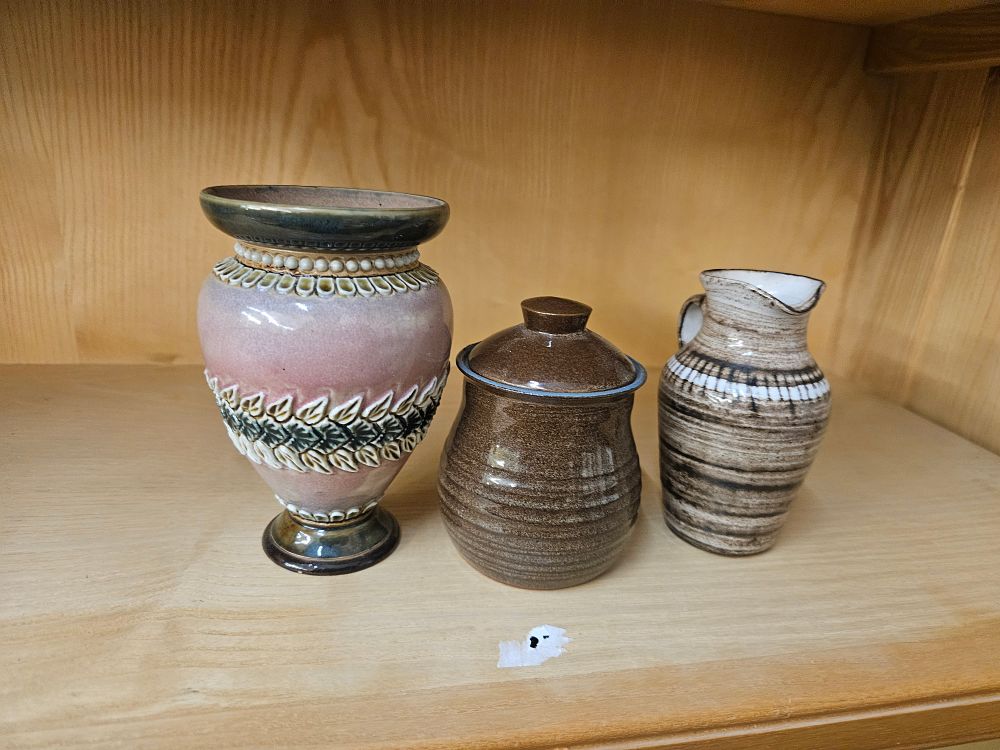 Lot 233 – Three Ceramic Items Including Doulton Lambeth and Morc Folkestone