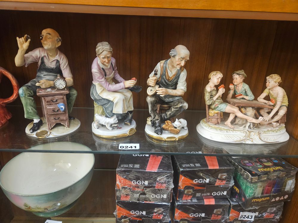 Lot 241 – A Collection of Italian Capodimonte Porcelain Genre Figurines