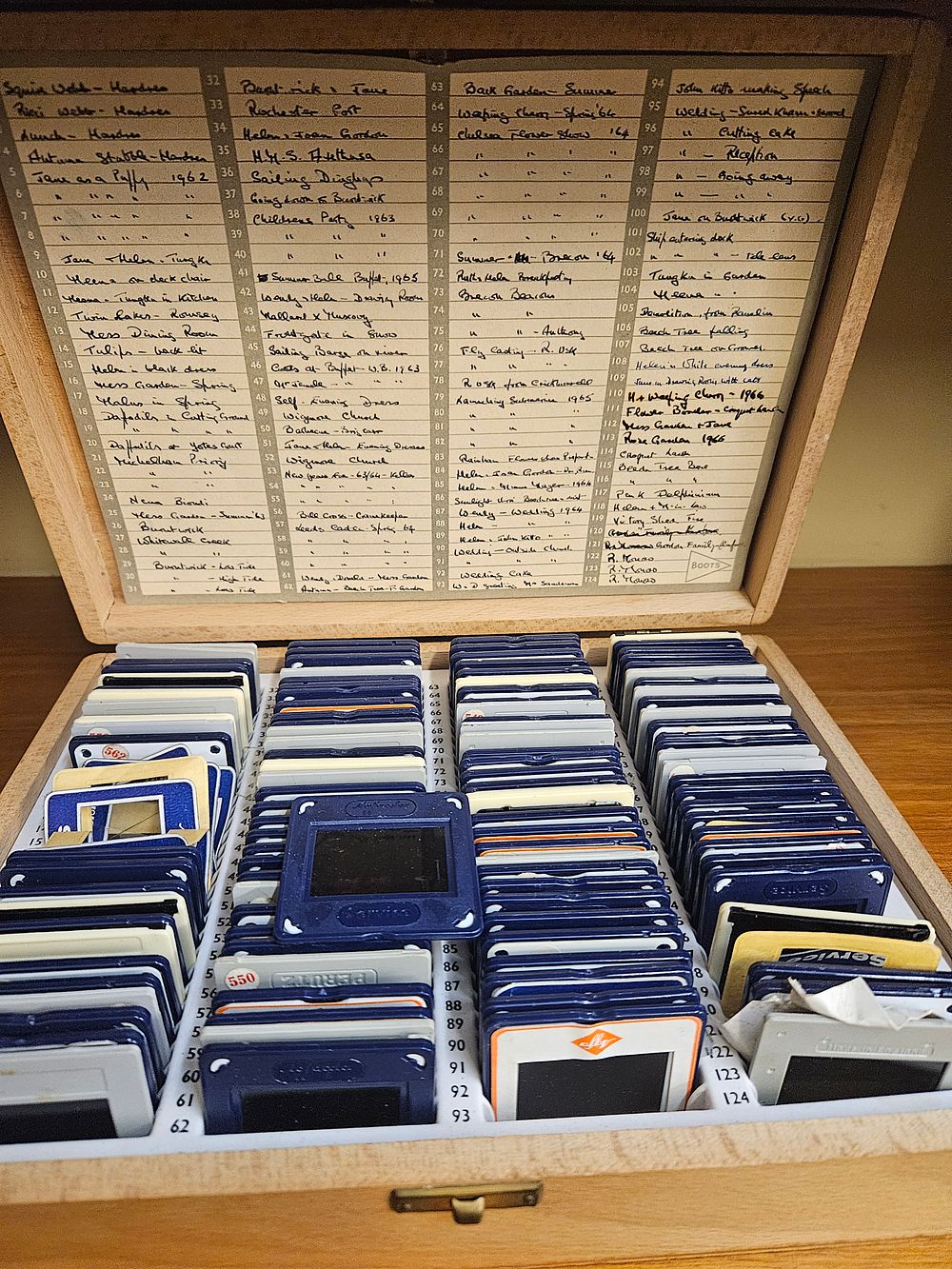Lot 249 – A Collection of Mid-20th Century 35mm Colour Photographic Slides in Wooden Storage Boxes