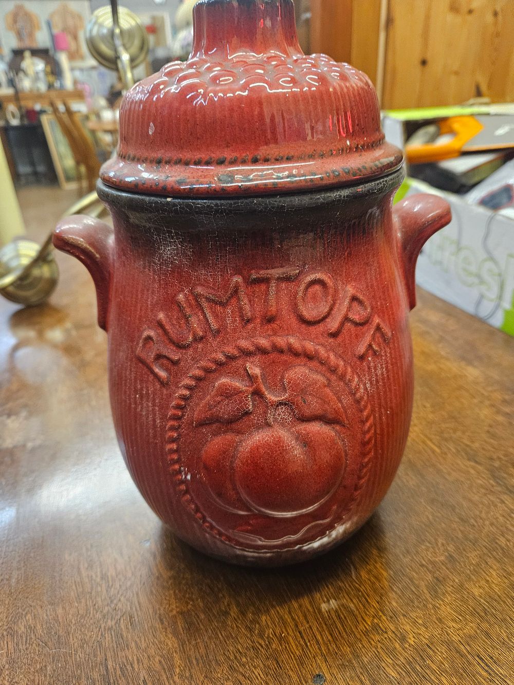 Lot 268 – West German Pottery Red Glazed Rumtopf Jar and Cover c.1970