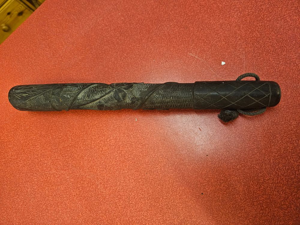 Lot 273 – A Victorian Irish Carved Bog Oak Truncheon
