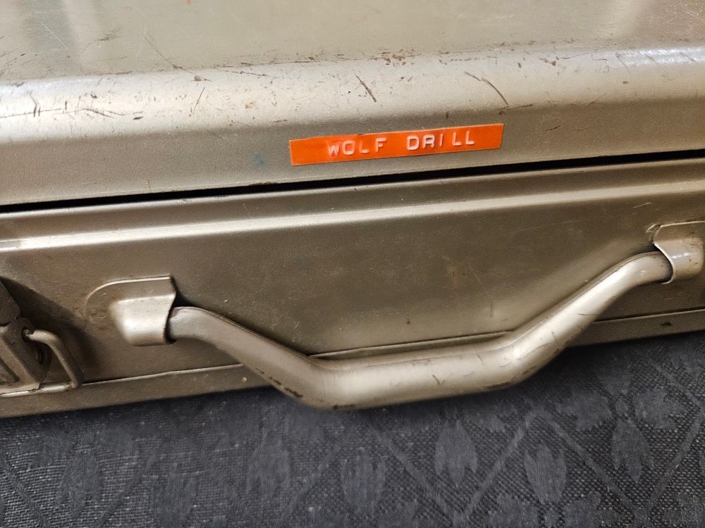 Lot 294 – Vintage Wolf Power Electric Drill in Metal Carrying Case