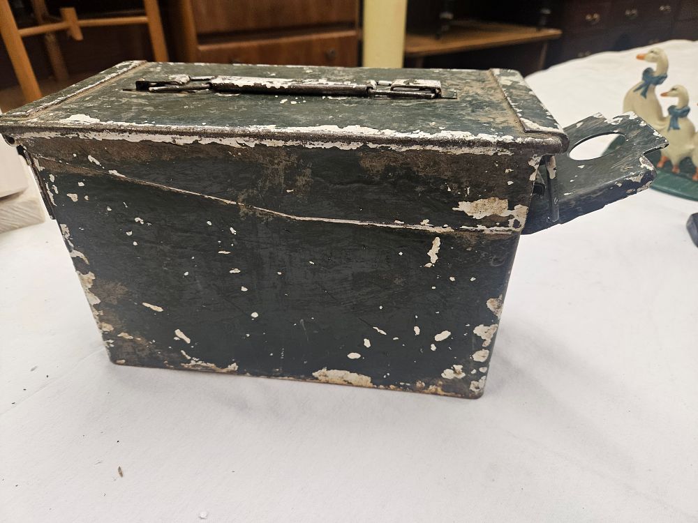 Lot 300 – Vintage Military Steel Ammunition Box, 20th Century