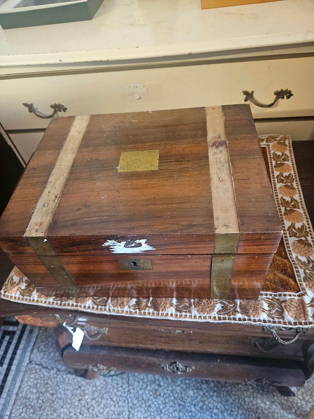 Lot 301c – Victorian mahogany and brass-bound writing slope