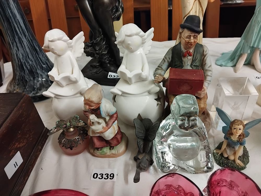 Lot 339 – An Assortment of Decorative Porcelain and Glass Figurines and Ornaments