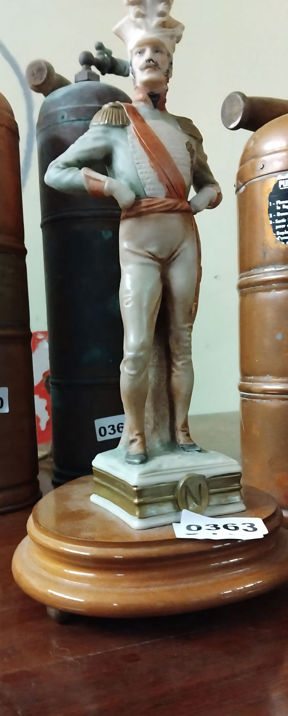 Lot 363 – A Hand-Painted Bisque Porcelain Figurine of Napoleon Bonaparte Attributed to Capodimonte